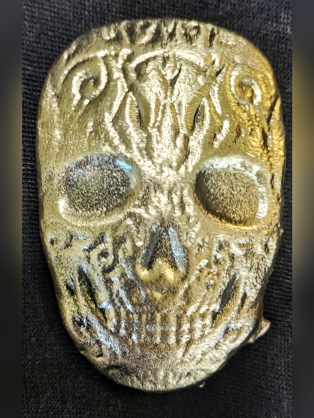 103g Custom Silver Hand Poured Skull
